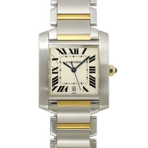 Cartier Tank Francaise LM Combi W51005q4 Men's Watch Silver YG Automatic Watch